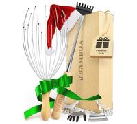 BAMBUA Head Massager & Back Scratcher Set - Gift Set for Massage and Relaxation - Wellness Gifts for Men and Women - Includes Gift Packaging - Perfect as a Gift