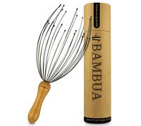 BAMBUA Head Massager Scalp with 24 Fingers - Bamboo Handle - Premium Head Scratcher for Sustainable Relaxation - Scalp Massager for a Pleasant Massage