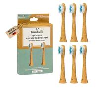 BAMBUNA Replacement Brushes for Philips Sonicare Sonic Toothbrush, Bamboo Brush Head, Medium Soft Toothbrush Heads for Sonicare Toothbrush, Made in Germany (Blue/Blue, Set of 6)