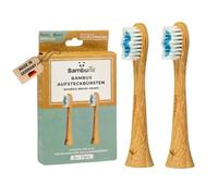 BAMBUNA Replacement Brushes for Philips Sonicare Sonic Toothbrush, Bamboo Brush Head, Medium Soft Toothbrush Heads for Sonicare Toothbrush, Made in Germany (Blue/Blue, Set of 2)