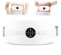 BAMCOO Portable Cordless Heating Pad, Heating Pads with 3 Heat Levels and 3 Massage Modes, Heat Pad 5s Fast Heating, Back or Belly for Women and Girl (Pearly White)