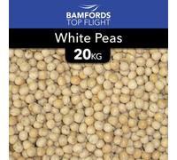 Bamfords Top Flight White Peas 20kg - High Protein Racing Pigeon Food/Fishing Bait