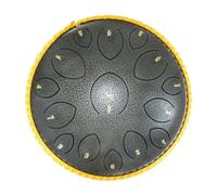 BAMFY 14 Inch 15 Note Steel Tongue Drum Rain Drum Percussion Instrument Music Education Hand Pan Drum With Ultra Wide Range, Carry Bag, Drumsticks for Yoga, Mind Healing(Blue A)