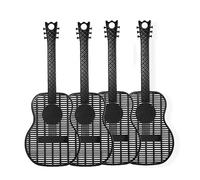 BAMFY 4 Pcs Fly Swatter for Indoors Durable Plastic Guitar Fly Swatters Manual Swat Set, Long Range Handles for Outdoor Bug, Mosquito, Bee, Spiders, Flies