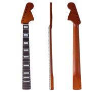 BAMFY 6 Strings Electric Guitar Neck Rosewood Guitar Fretboard Block Inlay Baritone Guitar Neck Unfinished Replacement Jazz Bass Neck Assembly Accessories