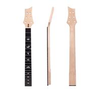 BAMFY Electric Guitar Neck 22 Fret Solid Wood Fretboard Baritone Guitar Neck Replacement Parts, Birdie Inlay Professional Jazz Bass Neck Assembly
