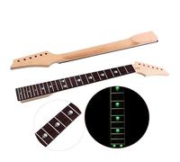 BAMFY Electric Guitar Neck Maple Paddle Head Fretboard Unfinished Baritone Guitar Neck Parts Replacement Jazz Bass Neck for Guitar Parts