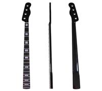 BAMFY Guitar Neck, 20 Fret Black Gloss Classic Electric Guitar Neck, Canadian Maple Professional Baritone Guitar Neck Paddle Head Unfinished Parts Jazz Bass Neck Accessories