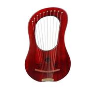 BAMFY Lyre Harp 10,15 Strings Classic Lap Harp Portable Solid Wood Musical Instrument for Beginner with Gig Bag Tuning Wrench Replacement Strings(10 chords,Dark Original sound)