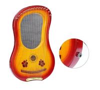 BAMFY Lyre Harp 10,15 Strings Classic Lap Harp Portable Solid Wood Musical Instrument for Beginner with Gig Bag Tuning Wrench Replacement Strings(15 chords,Light Electric box)