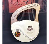 BAMFY Lyre Harp 10,16,19,21,24 Strings Lap Harp Professional Portable Mahogany Body Musical Instrument for Adult Kids Beginner with Black Gig Bag, Tuning Wrench, Picks(21 String Spruce Cherry Blossom)