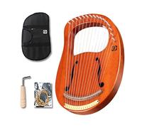 BAMFY Lyre Harp 10, 16 Strings Professional Instrument Portable Manual Lap Harp Wood Lye Harp with Tuning Wrench and Bag for Beginner(16-string-B)