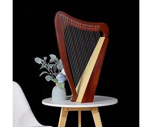 BAMFY Lyre Harp 15,19 String Stand Traditional Musical Instrument Professional Lap Harp with Tuning Wrench, Spare String, Black Gig Bag and Picks(23 Tones - Log Color Gift Pack)