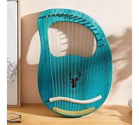 BAMFY Lyre Harp 16,19,32 Strings Lap Harp Traditional Musical Instrument Mahogany Body Portable Lye Harp with Tuning Wrench, Replace String Set, Picks(16-String Boxed - Coffee)
