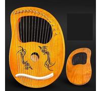 BAMFY Lyre Harp 16,19 Strings Solid Wood Lap Harp Classic Traditional Portable Professional Musical Instrument for Adult Kids Beginner(16-string-Case-Phoenix)