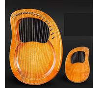 BAMFY Lyre Harp 16,19 Strings Solid Wood Lap Harp Classic Traditional Portable Professional Musical Instrument for Adult Kids Beginner(19-string-Board-Log)