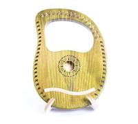 BAMFY Lyre Harp 16,19 Strings Traditional Professional Instrument Lap Harp Solid Wood for Musical Enthusiast with Black Gig Bag, Tuning Wrench, Replace String(16 string C)