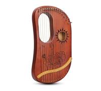 BAMFY Lyre Harp 16 Strings Mini Portable Lap Harp Professional Classical Totem Mahogany Body Manual Instrument for Beginner(A)
