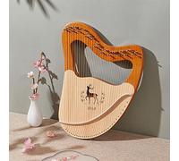 BAMFY Lyre Harp 21,27,32 String Musical Instrument Wood Portable Lap Harp for Beginner Kids Adult with Tuning Wrench, Replace String Set, Black Gig Bag(32-string)