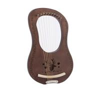 BAMFY Lyre Harp 7,10 String Musical Instrument Portable Small Lap Harp Mahogany Solid Wood with Tuning Wrench, Pick, Extract Strings for Beginners Harp Accessories(10 Tone Reindeer Vintage)