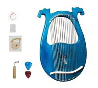 BAMFY Lyre Harp 7,16 Strings Portable Musical Instrument Mahogany Body Lap Harp with Tuning Wrench, Extract Strings, Pick and Gig Bag(16 Tone Deer Blue)