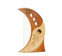 BAMFY Moon Shape Lyre Harp 19 Strings Beginner Lap Harp Instrument Wood Professional Lye Harp for Musical Enthusiast Gift with Accessories and Bag