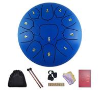 BAMFY Steel Tongue Drum 11 Note 6 Inches Hand Pan Drum for Adults Kids Rain Drum With Bag, Sticks, Music Book, Mallets, Finger Cover and Cleaning Cloth Chakra Drum(Blue)