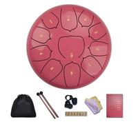 BAMFY Steel Tongue Drum 11 Note 6 Inches Hand Pan Drum for Adults Kids Rain Drum With Bag, Sticks, Music Book, Mallets, Finger Cover and Cleaning Cloth Chakra Drum(Pink)