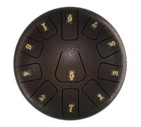 BAMFY Steel Tongue Drum 11 Note 8 Inches Chakra Drum, Handpan Drum Percussion Instrument With Music Book, Stickers, Drum Mallets, Carry Bag for Musical Education(Brown)
