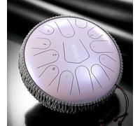 BAMFY Steel Tongue Drum 13 Inch 12 Note Chakra Drum Hand Pan Steel Drum With Bag, Music Book, Drumsticks, Sticks, Finger Paddles Percussion Instrument(G)