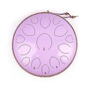 BAMFY Steel Tongue Drum 15 Note 14 Inches Hand Pan Drum Percussion Instrument With Drumsticks, Bag for Meditation, Yoga, Mind Healing, Entertainment, Camping(Purple)