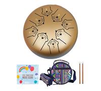 BAMFY Steel Tongue Drum 5 Inch 8 Note Music Education Hand Pan Drum Percussion Instrument With Bag, Mallet, and Stickers for Kids Chakra Drum for Zen Meditation Yoga(Monkey)