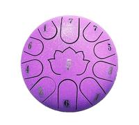 BAMFY Steel Tongue Drum 6 Inch 11 Note Hand Pan Music Education Chakra Drum With Soft Bag, Drumsticks, Sticks for Zen, Meditation, Entertainment, Sound Healing(Purple)
