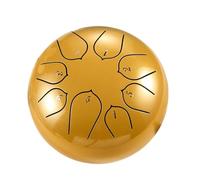 BAMFY Steel Tongue Drum 8 Note 6 Inches Hand Pan Rain Drum for Outside With Bag Sticks Music Book, Mallets, Sound Healing Instruments for Adults Kids(Gold)
