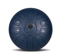BAMFY Steel Tongue Drum Percussion Instrument Rain Drum With Bag, Music Book, Finger Paddles and Drum Mallets Hand Pan Drum for Mind Healing, Camping, Meditation(Navy,10 inches)