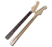 BAMFY Universal Electric Guitar Neck Canadian Maple Rosewood Fingerboard 22 Fret Unfinished Baritone Guitar Neck Replacement Scalloped Guitar Neck for Jazz Bass