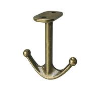 BAMI-LEE House Zinc Alloy Double Prong Ceiling Hooks, 4-Pack Under Shelf Coat Hooks Hanging Towel Robe Clothes Cap Bathroom Kitchen Cabinet Garage Use (Bronze)