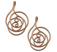 Bamideo Copper Palm Ring Reiki Spiral Hand Rings for Meditation & Energy Healing, Handmade Copper Cuffs for Crystal Work, Manifestation, Chakra Balancing, Meditation Gift for Women & Men (2)