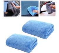 Bamideo Dialed Drying Towel 1600 GSM,The Large Premium Microfiber Drying Towel, Dialed Car Care Drying Towel, Super Absorbent Detailing Cleaning Cloth, Microfiber Towels (Blue, 2pcs)