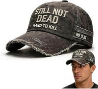 Bamideo Still Not Dead Baseball Caps, Adjustable Vintage Hard to Kill Hat, Still Not Dead Cap Hard to Kill Hat, Embroidered I Ain't Dead Yet Hat for Men & Women (Black)