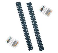 Bamily 2 Pcs Hemmer Sewing Tool, Flexible Elastic Silicone Sewing Tool with 50 Pcs Tacks, Hot Hem Ruler for Quilting/Garment Making/Crafts (Bottle Green)