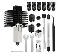 Bamily Hotend Kit for Bambu Lab P1P/P1S, 38-Pcs Replacement 3D Printer Tool Kit with 0.2/0.4/0.6mm Hardened Steel Nozzle, Wrenches & Cleaning Needles for 3D Printer Maintenance