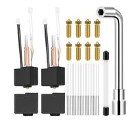 Bamily Hotend Kit Replacement for Anycubic Kobra 3, 0.4mm Brass Nozzles with Silicone Socks & Cleaning Tools, 300°C Heat-Resistant 3D Printer Extruder Parts
