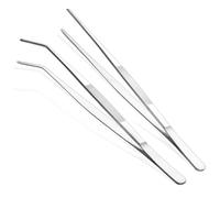 Bamily Kitchen Tongs, Tongs Kitchen, 2Pcs 30cm Extra-Long Stainless Steel Heavy Duty Cooking Tweezers, Precision Serrated Non-Slip, for Chef Grill BBQ Culinary Pasta Salad Home Cooking