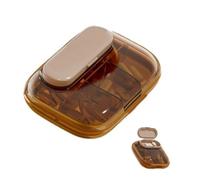 Bamily Pill Organiser, Pill Box, 6 Compartments BPA-Free Food-Grade Plastic, Moisture-Proof Portable Detachable with Silicone Ring Snap Lock, for Travel Pocket Purse Daily Vitamin Medication Storage