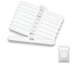 Bamily Vertical Blind Hangers for Vertical Blinds Slats - Slat Hangers, 30PCS White 82mm PVC Weights, Universal Spare Parts for Blind Repair Replacement