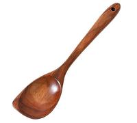 Bamily Wooden Cooking Spoons for Cooking, Natural Wood Long Handle Heat Resistant Stirring Spoon, Japanese Style Corner Wooden Spoon for Home, Ramen Shop & Restaurant Kitchen Utensils