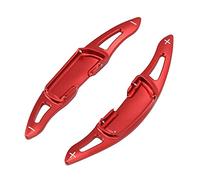 Bamjour 2pcs Car Steering Wheel Paddle Shifter Extension Red Replacement for 3 2014-up | CNC Aluminum Alloy | Enhanced Performance | Easy Installation