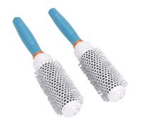 Bamjour 2pcs Ceramic Round Hair Brush, Aluminum Tube Heat Resist Styling Brush with Nylon Teeth, for All Hair Types Professional Home Use (32#)