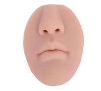 Bamjour 3D Silicone Nose Mouth Model Soft Lip Piercing Practice Model for Jewelry Display Teaching with Fine Smooth Finish (Brown)
